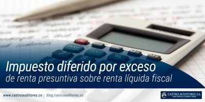 Impuesto diferido por exceso de renta presuntiva sobre renta líquida fiscal | Blog de Castro Auditores
