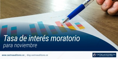 Tasa de Interés Moratorio para noviembre | Blog de Castro Auditores