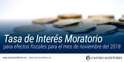 Tasa de Interés Moratorio para efectos fiscales para el mes de noviembre del 2018 | Blog de Castro Auditores