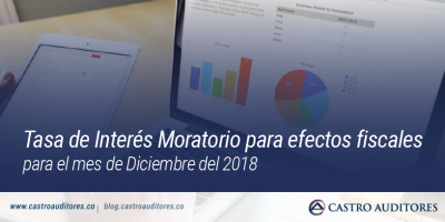 Tasa de Interés Moratorio para efectos fiscales para el mes de Diciembre del 2018 | Blog de Castro Auditores