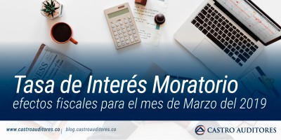 Tasa de interés moratorio para efectos fiscales para el mes de Marzo del 2019 | Blog de Castro Auditores
