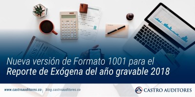 Nueva versión de Formato 1001 para el Reporte de Exógena del año gravable 2018 | Blog de Castro Auditores