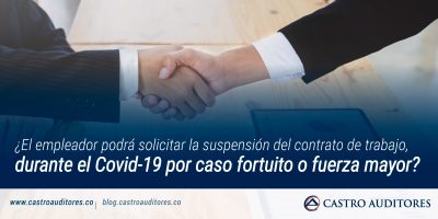 ¿El empleador podrá solicitar la suspensión del contrato de trabajo, durante el Covid-19 por caso fortuito o fuerza mayor?