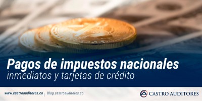 Pagos de impuestos nacionales inmediatos y tarjetas de crédito | Blog de Castro Auditores